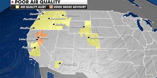 Air quality in the West is still being impacted by ongoing wildfires in the region.