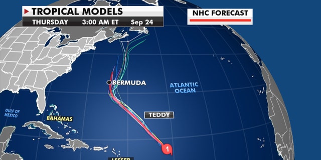 Forecast models show Hurricane Teddy could come closer to New England by next week.