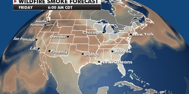 Smoke from the ongoing wildfires in the West will continue to drift eastward.