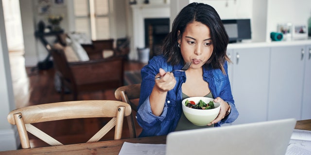 A study of 2,000 U.K. professionals found 79% will tuck into their <a data-cke-saved-href="https://www.foxnews.com/food-drink" href="https://www.foxnews.com/food-drink" target="_blank">food</a> as they work, so they can use their "lunch break" to do other things.