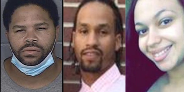 Photo, left, is mugshot for Yanez Sanford, 38. Photos, center and right, show Dominique Ray, 23 and Camrah Trotter, 20.