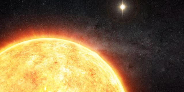 艺术家对潜在太阳伴侣的构想被理论家认为是在太阳的诞生簇中发展起来的,后来又消失了。 如果得到证实,太阳伴生理论将为我们今天所见的奥尔特云形成,第九行星被捕获而不是就地形成的理论提供更多的依据。 图片来源:M。Weiss