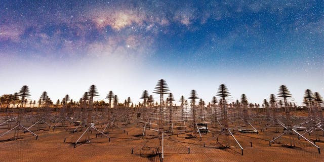 A 20-second exposure showing the Milky Way overhead the AAVS station. (Michael Goh and ICRAR/Curtin)