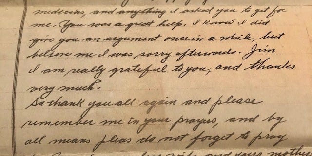 "My dad said he wept when he found the note ..." (Family photo)