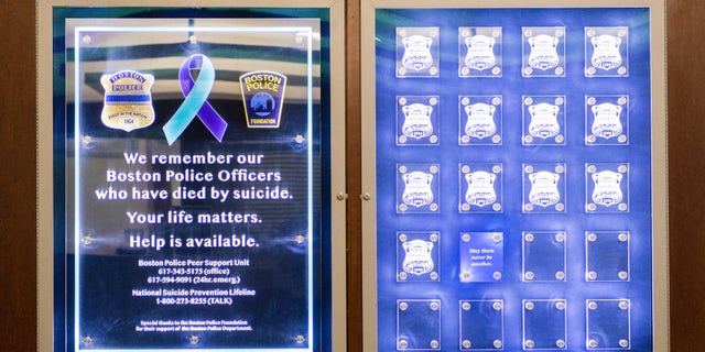 The memorial unveiled Tuesday at the headquarters of the Boston Police Department. (BPD News)