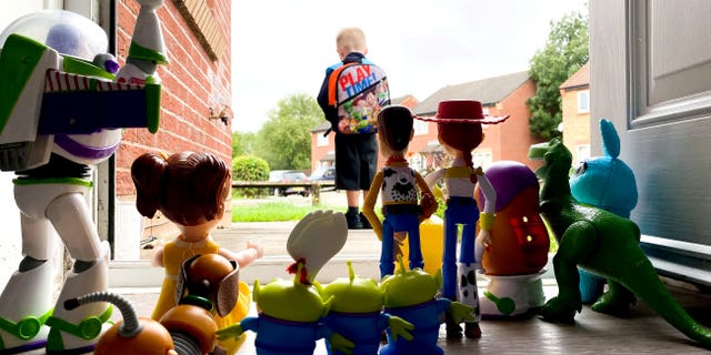 The touching tribute was inpsired by the emotional scene in “Toy Story 3,” when character Andy leaves home for college.