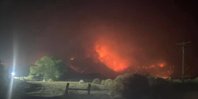 The Slink Fire in Mono County, California, began on Saturday and was sparked by a lightning strike.