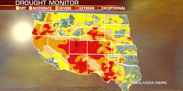 Current drought conditions in the U.S. (Fox News)