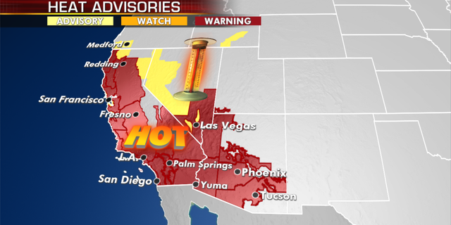 Temperatures are expected to soar across California and parts of the southwestern U.S. (Fox News)