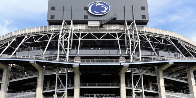 The exterior of Beaver Stadium, home of the Penn State University Nittany Lions football team.