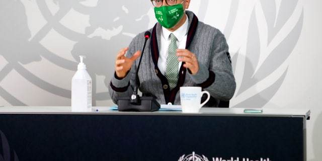 World Health Organization regional director Dr. Hans Kluge speaks during an online news conference with Katie Smallwood, WHO Europe’s senior health emergency officer, in Copenhagen, Denmark, on Thursday Sept. 17, 2020. Kluge said his decision to wear a mask was “a clear signal that we are going into a worsening situation” with the coronavirus in WHO Europe’s 53-country region.