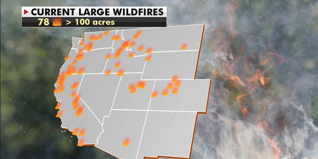 A look at active wildfires burning across the West on Sept. 21, 2020.