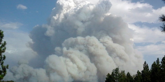 A wildfire burns north of Billings, Mont., on Wednesday, Sept. 2, 2020.