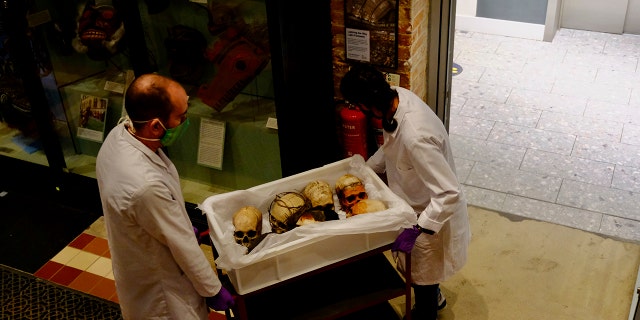Museum guests will now find informational labels in the areas where the remains and heads were once displayed.