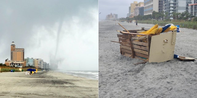 A tornado touched down Friday afternoon in Myrtle Beach, S.C, causing minor damage on the oceanfront.