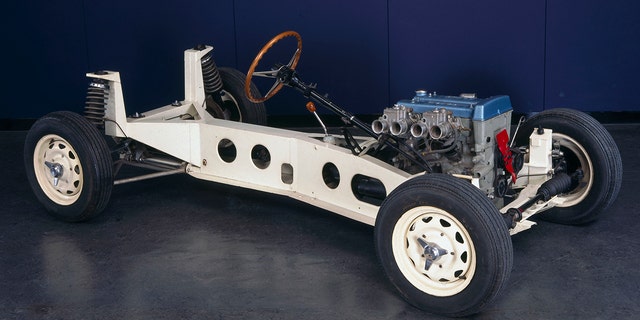 The Elan featured a steel backbone chassis.
