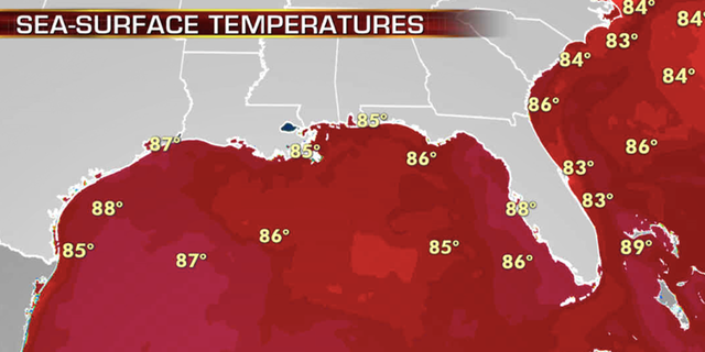 Water temperatures peak in the month of September across the Atlantic basin.