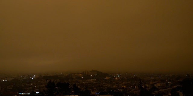 Wildfire smoke obscures the sky in the morning over San Francisco, Wednesday, Sept. 9, 2020.