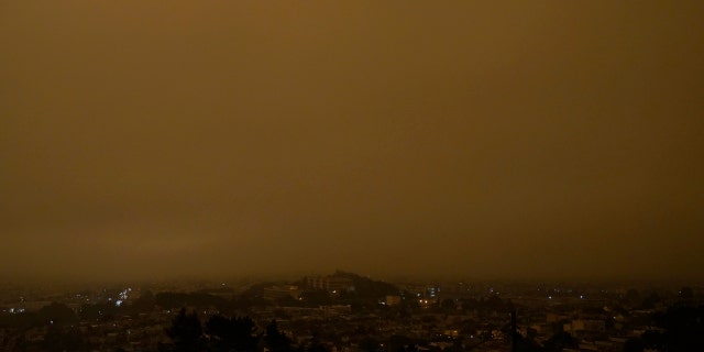Wildfire smoke obscures the sky in the morning over San Francisco, Wednesday, Sept. 9, 2020.