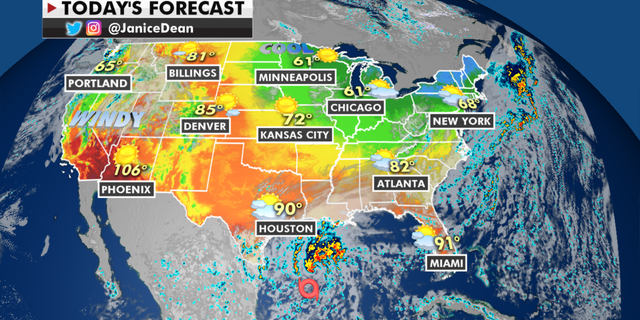 Temperatures in the north will continue to drop while the Southwest will still see triple-digit highs (Fox News)