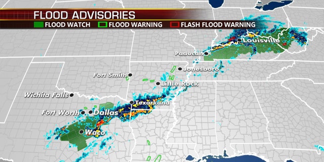 Flooding conditions continue across the nation's midsection.