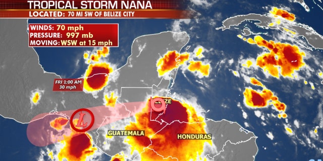 Tropical Storm Nana continues to impact the region after making landfall in Belize.