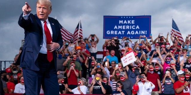 "President Trump’s decision to declare victory falsely on election night and, unlawfully, to call for the vote counting to stop, was not a spontaneous decision," the report reads. "It was premeditated." (AP Photo/Evan Vucci)