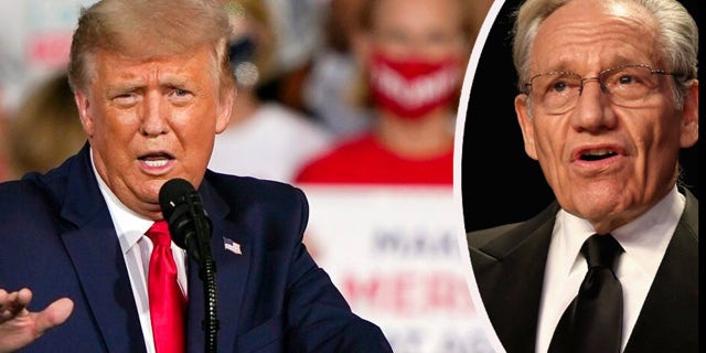 Former President Trump, left, sat down with veteran journalist Bob Woodward for 19 interviews between 2019 and 2020.