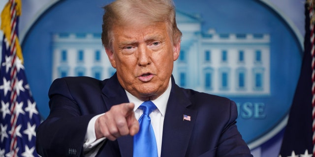 Trump said in a press conference that he is 'not a fan of' Meghan Markle. (Photo by Joshua Roberts/Getty Images)