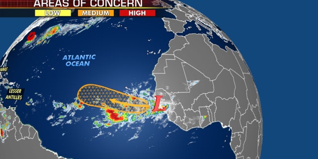 Another area of potential tropical development in the Atlantic.