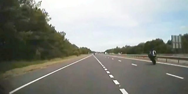 Westlake Legal Group wheelie Motorcycle rider caught on dash cam doing 100 mph wheelie past unmarked cop car Gary Gastelu fox-news/auto/style/motorcycles fox-news/auto/attributes/safety fox news fnc/auto fnc f3985c46-b430-505c-b037-cc455a21bd3f article