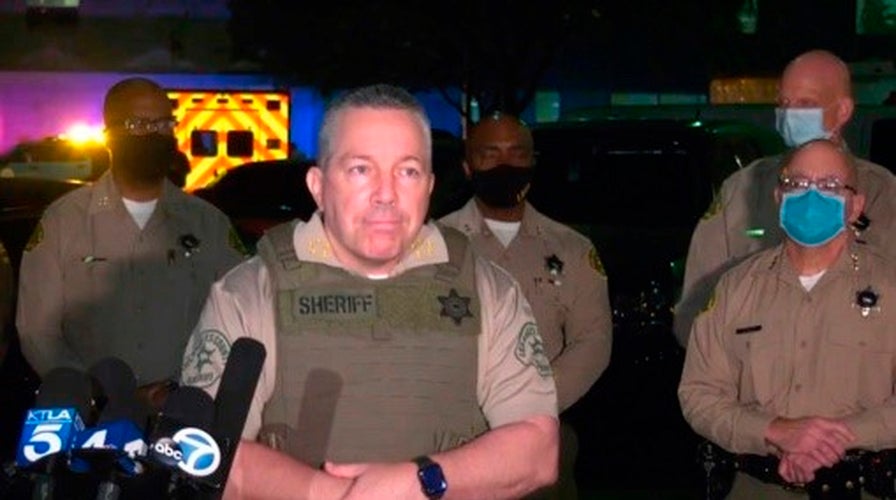 L.A. County sheriff updates manhunt for suspect who ambushed deputies