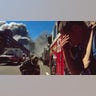 A New York firefighter amid the rubble of the World Trade Center following the 9/11 attacks.?