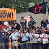 Protesters demonstrate in Kenosha, Wis. Trump said Tuesday on a visit to protest-hit Kenosha that recent anti-police demonstrations in the city were acts of "domestic terror" committed by violent mobs.