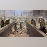 New York firefighters amid the rubble of the World Trade Center following the 9/11 attacks.