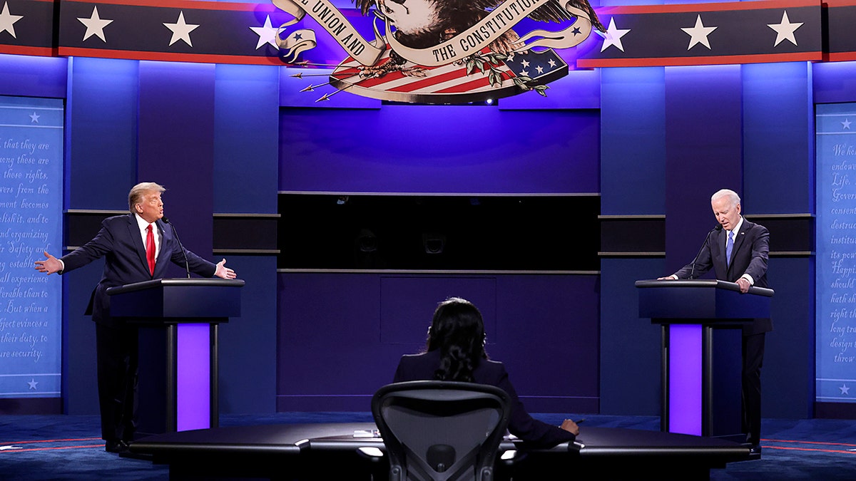 Presidental debate with Donald Trump and Joe Biden