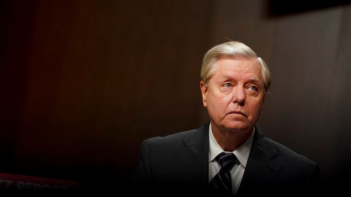 Sen. Lindsey Graham, R-S.C., appears before a Senate Judiciary Committee hearing on Capitol Hill in Washington, Wednesday, Sept. 30, 2020. (Stefani Reynolds/Pool via AP)