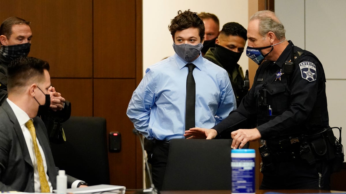 Kyle Rittenhouse appears for an extradition hearing in Lake County court Friday, Oct. 30, 2020, in Waukegan, Ill. (AP Photo/Nam Y. Huh, Pool)