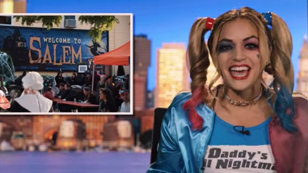 Alaina Pinto claims she was fired from WHDH Channel 7 News for appearing as Harley Quinn in "Hubie Halloween."