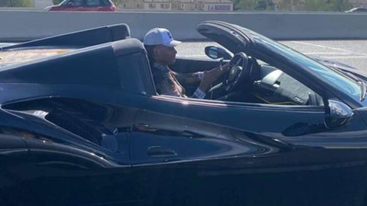 Hopkins was driving in a Ferrari when he allegedly made the gesture. (Mark Forgy)