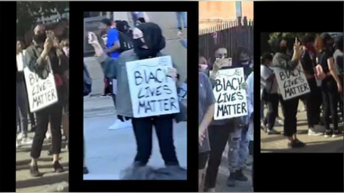 Protesters in Dallas on May 30.