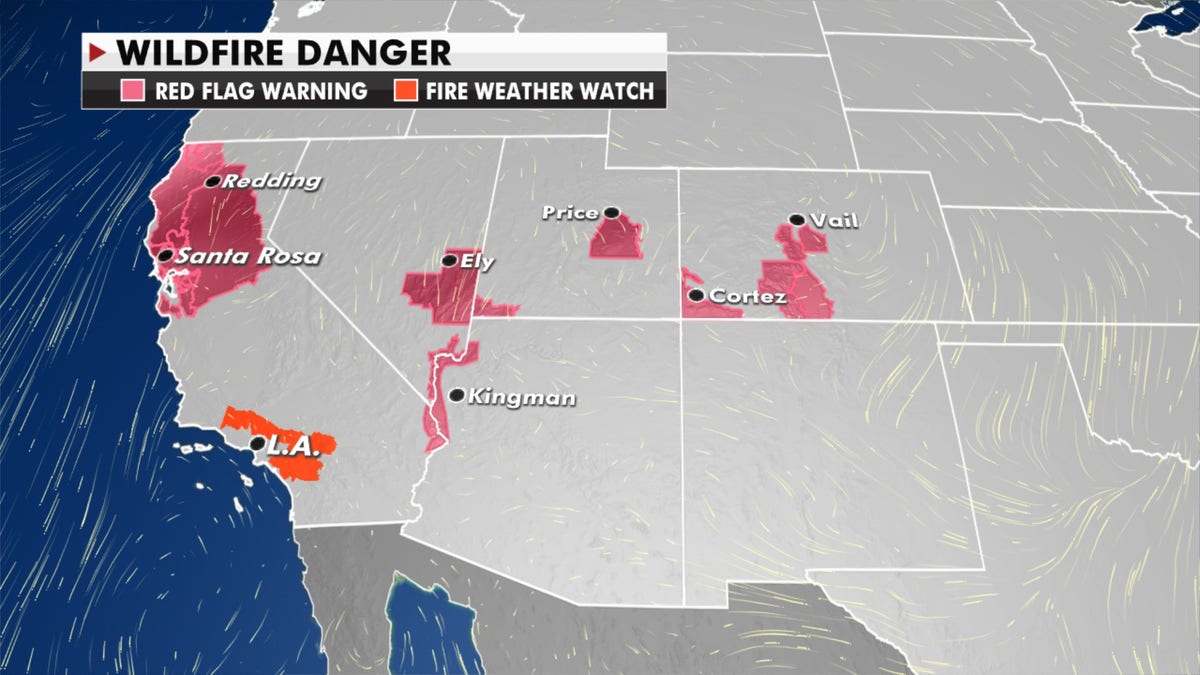 Wildfire danger, Oct. 15, 2020 (Janice Dean/Fox News)