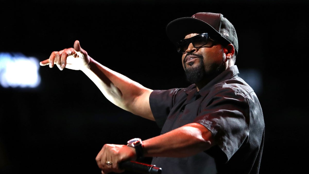 Ice Cube said that CNN canceled a scheduled appearance on “Cuomo Prime Time” on Thursday on the heels of the rapper facing backlash for working with President Trump on his "Platinum Plan" for Black Americans. (Photo by Al Bello/BIG3/Getty Images)