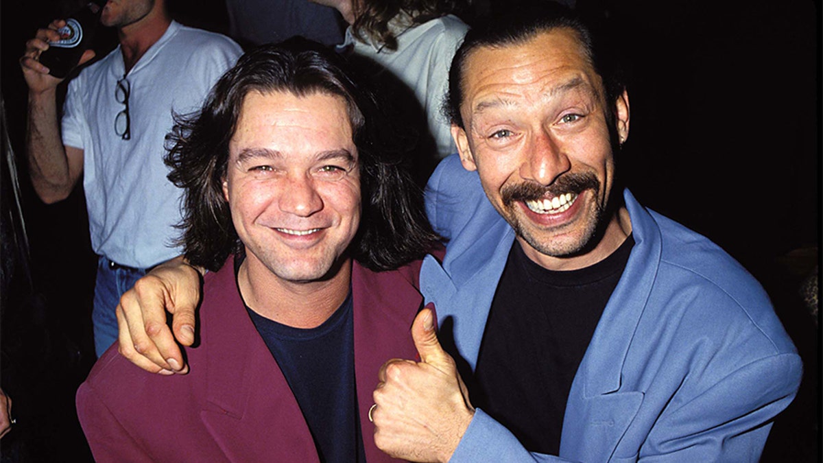 Eddie Van Halen and Alex Van Halen during the 1994 Van Halen Golf Tournament in Los Angeles, California, United States.