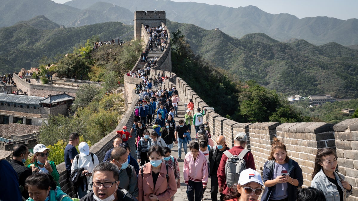China celebrates National Day and Mid-Autumn Festival on October 1 with an eight-day holiday this year. (Yan Cong/Bloomberg via Getty Images)
