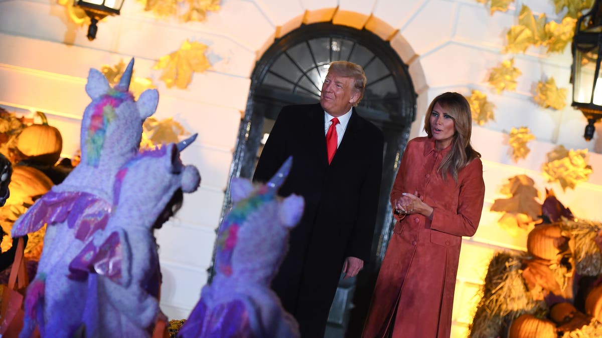 In years past, the president and first lady would personally dole out the candy. (Olivier Douliery/AFP via Getty Images)