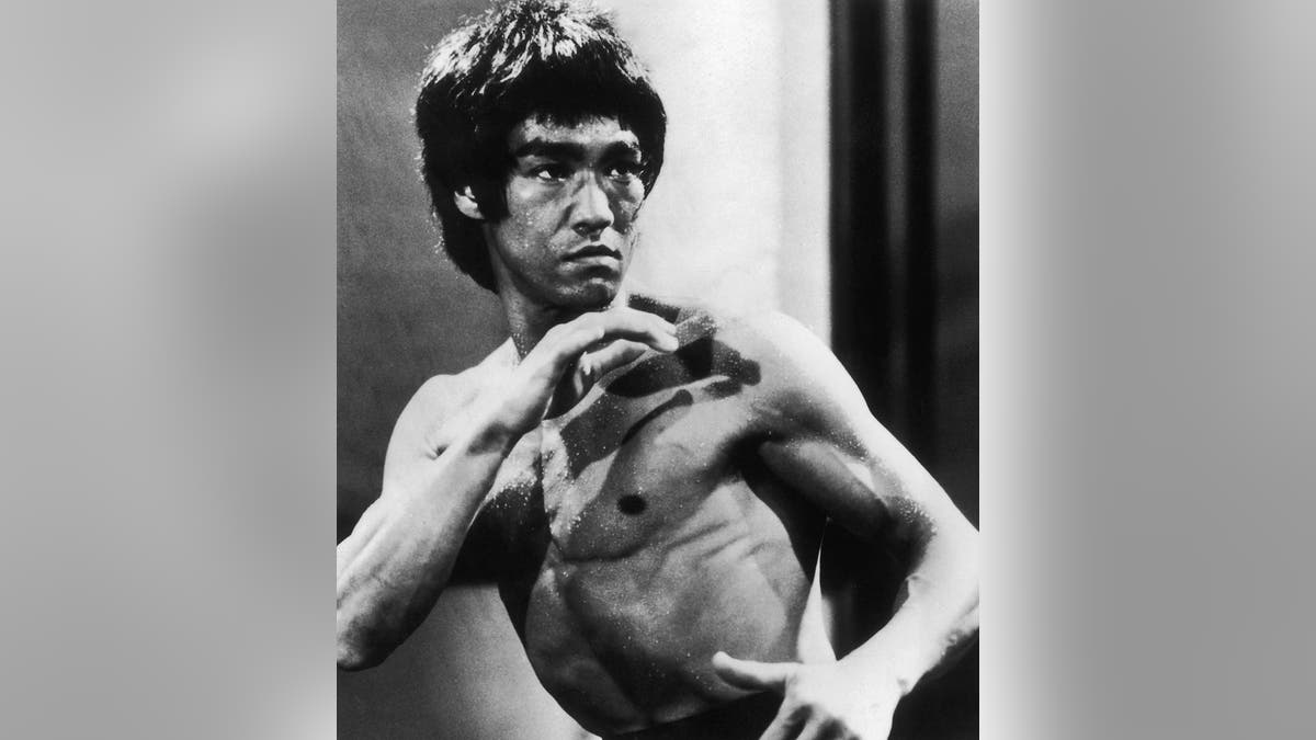Chinese-American martial arts exponent Bruce Lee (1940 - 1973), in a still from the film 'Enter The Dragon', directed by Robert Crouse for Warner Brothers, 1973.