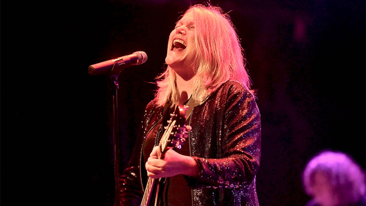 Singer Cathy Richardson of the Jefferson Starship performs onstage at The Canyon Club on April 6, 2018, in Agoura Hills, California.