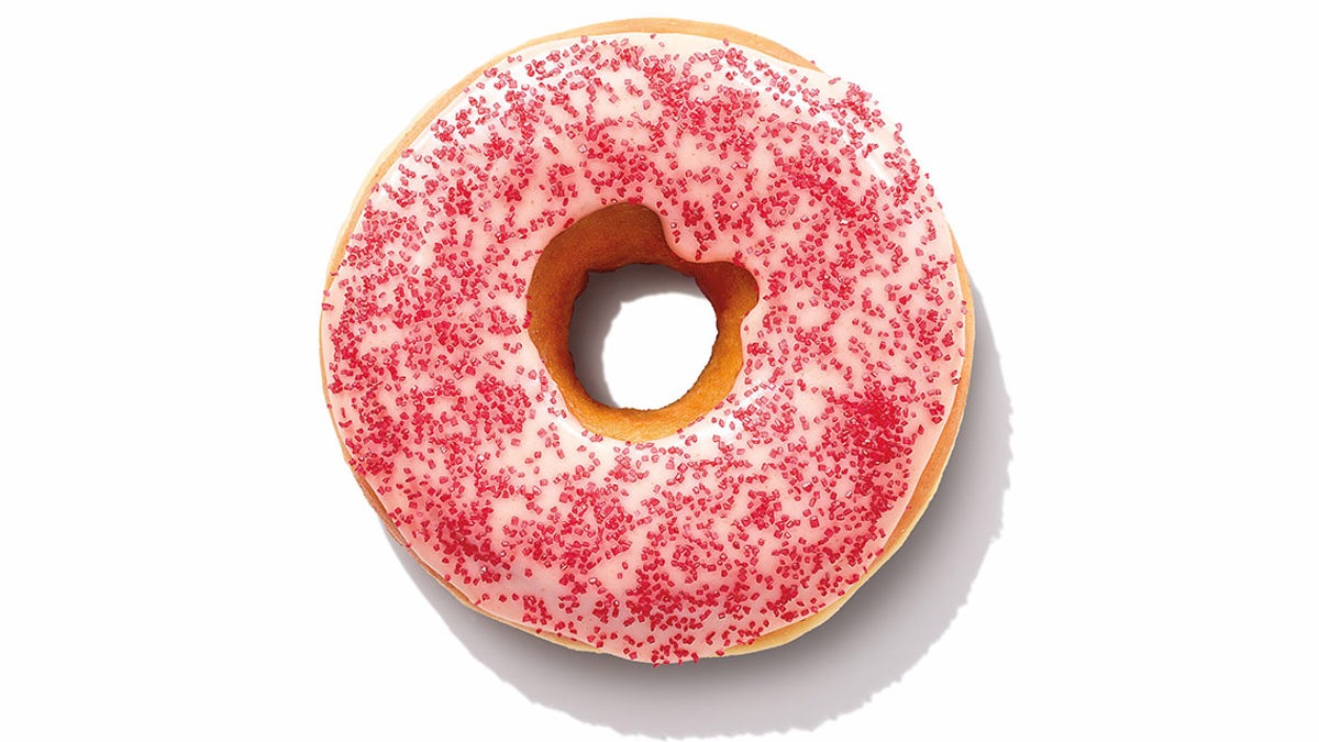 The strawberry-flavored icing is blended with both ghost pepper and cayenne pepper.