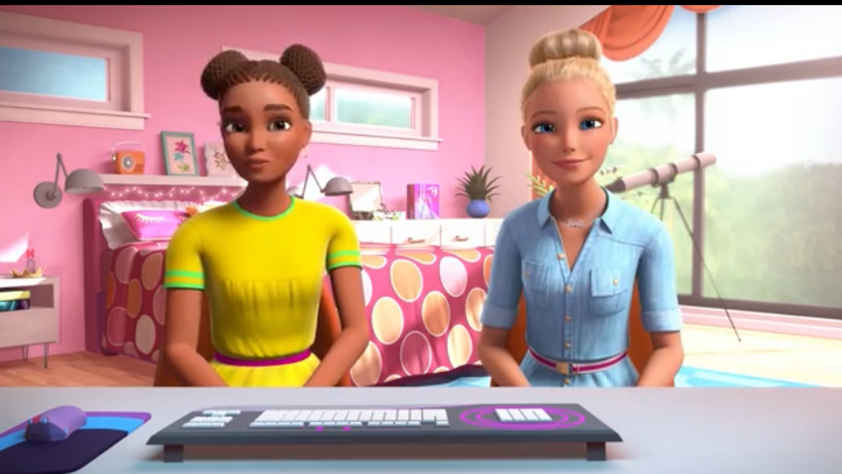 Barbie and Nikki take a stand against racism in a new video posted to Barbie's YouTube page. (YouTube/Mattel). 